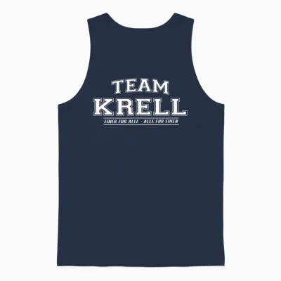 Team Krell | Proud Family - Last Name Gift T-Shirt, Black Unisex Tank Top - Navy