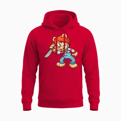 Killer Bear Unisex Hoodie - Red