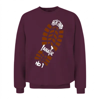 Hiking Fanatic Design for Hiking Trail Unisex Sweatshirt - Maroon