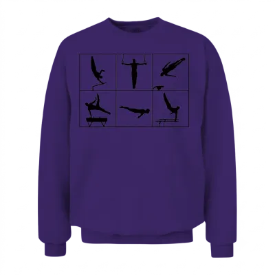 Men's Gymnastics, Gymnast Unisex Sweatshirt - Purple