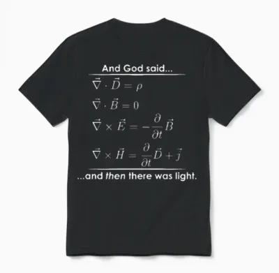 Mathematics Tee Shirt Funny Science T Shirts Tees Unisex T-Shirt - Black