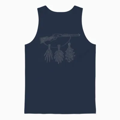 Lever Action Botanicals Unisex Tank Top - Navy