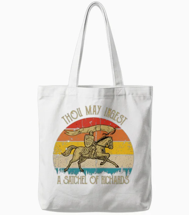Thou May Ingest a Satchel of Richards Tote Bags in White