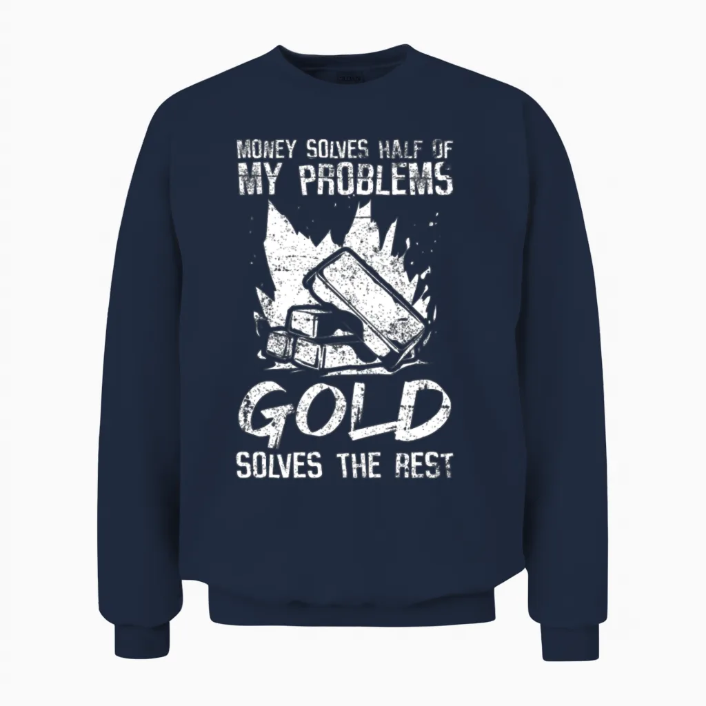 Gold Mining Unisex Sweatshirt in Navy