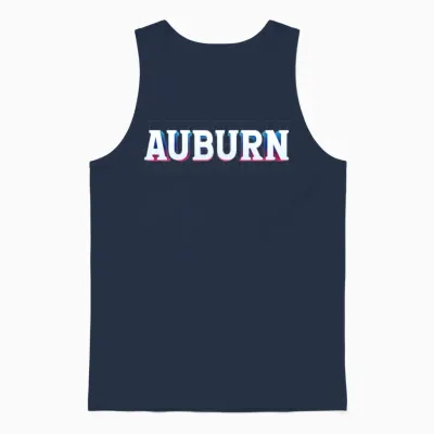 Retro - Auburn Unisex Tank Top - Navy