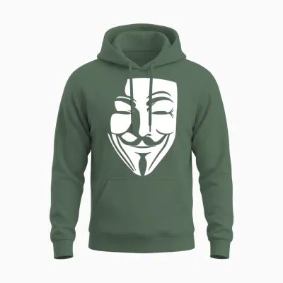 V for Vendetta Unisex Hoodie - Military Green