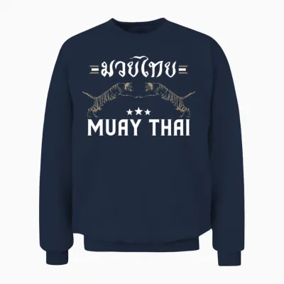 Muay Thai Thai Boxing Unisex Sweatshirt - Navy