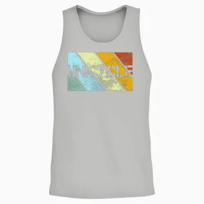Unicycle Retro Unisex Tank Top - Ash