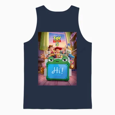 Disney and Pixar's Toy Story 5 Lilypad Hi Let's Play Unisex Tank Top - Navy