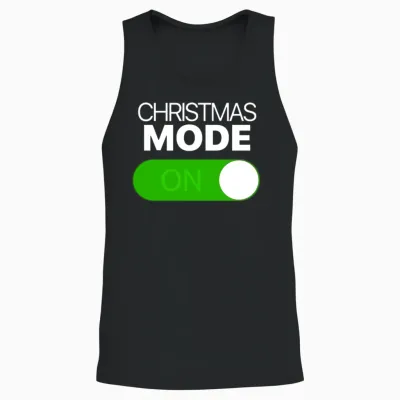 Christmas Mode on Toggle Android Iphone Unisex Tank Top - Black