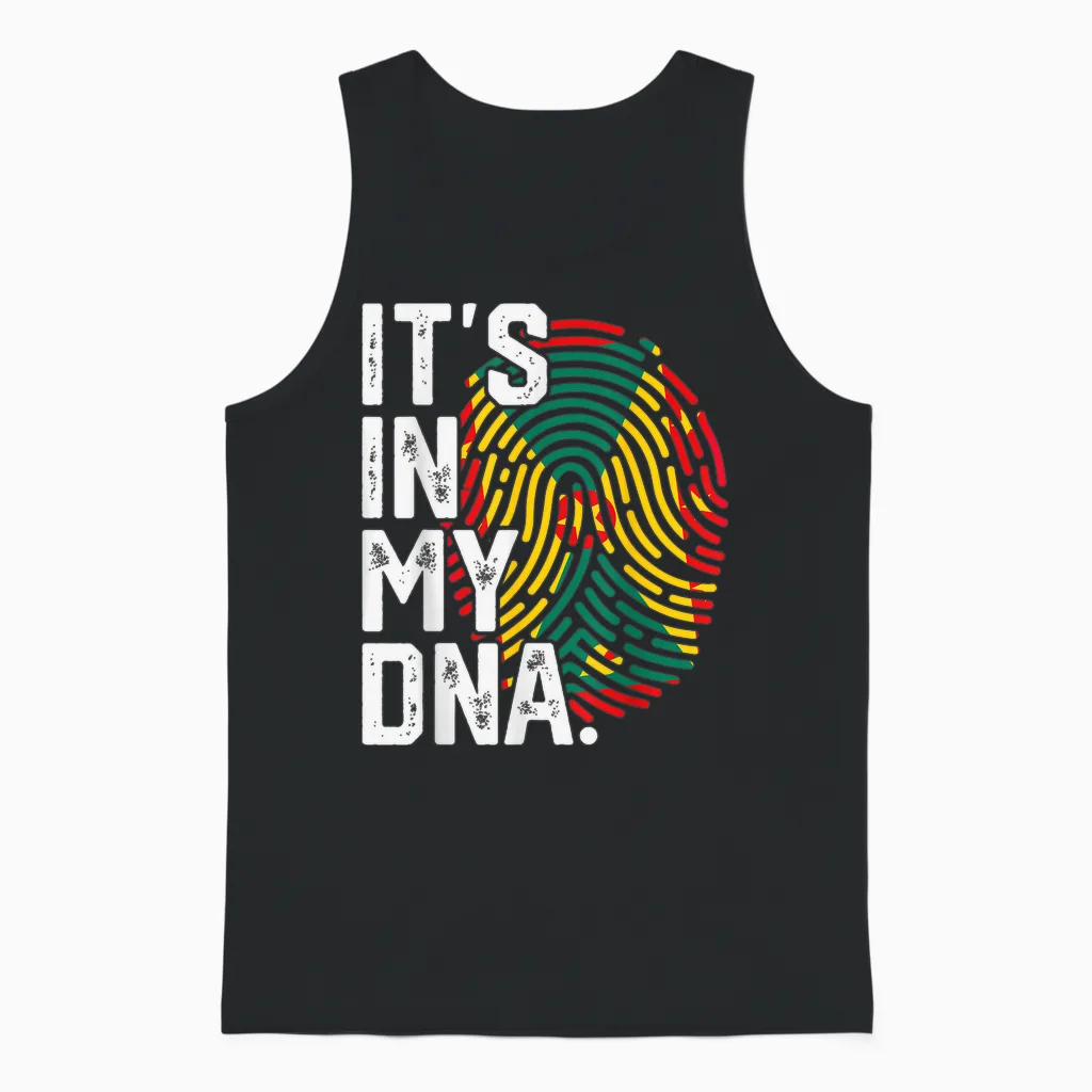 Grenada Roots Drapeau Empreinte Digitale Patriotique Unisex Tank Top in Black