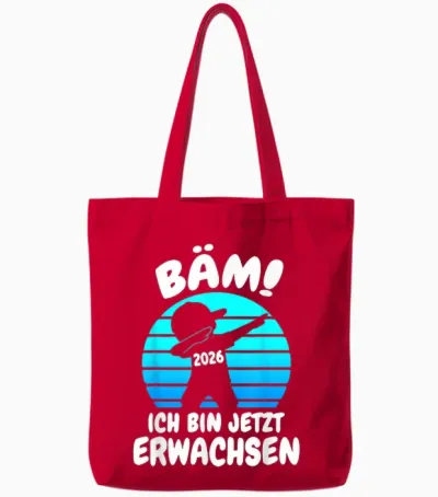 Bäm! Erwachsen Dabbing Boy 2026 Jugendweihe 2026 Tote Bags - Red