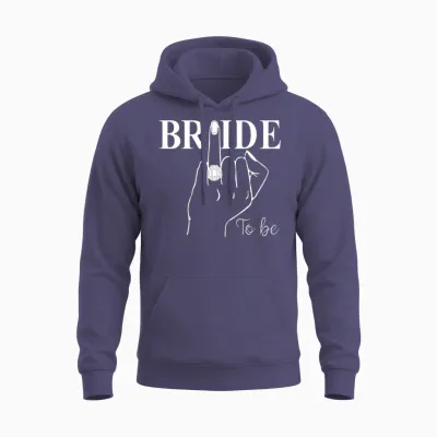 Lustiger Verlobungsring Mit Aufschrift Bride to Be Unisex Hoodie - Heather Sport Dark Navy