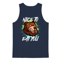 Nice to Eat You Nature Boy Mountain Lover Unisex Tank Top - Navy – 1
