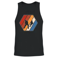 Fishing Retro Unisex Tank Top - Black – 2