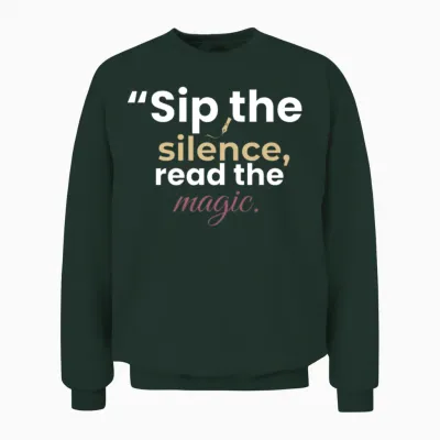 Silent Sips & Magic Reads Unisex Sweatshirt - Forest