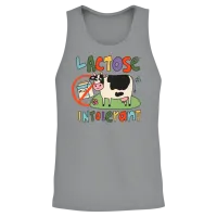 Lactose Intolerant Funny Sarcastic Meme Unisex Tank Top - Sport Grey – 2
