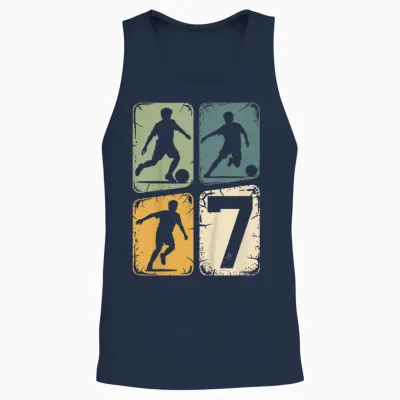 7. Geburtstag Junge Fußball Ball Jungs Fußballer 7 Jahre Unisex Tank Top - Navy