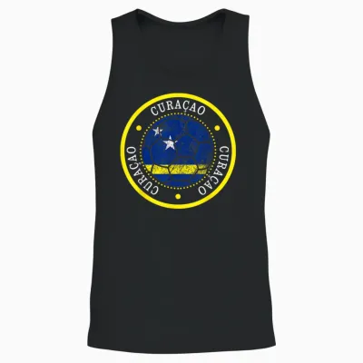 Curacao Fußball, Curacao, Flagge Von Curacao, Curacao-Flagge. Unisex Tank Top - Black