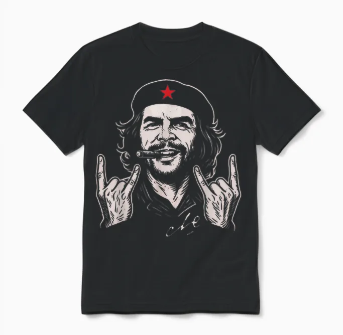 Shirt Che Guevara Revolution Cuba Rebel Vintage Cuban Cigar Unisex T-Shirt in Black