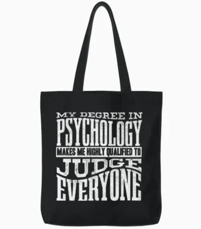 Psychologist, Psychiatrist, Psychoanalyst Tote Bags - Black