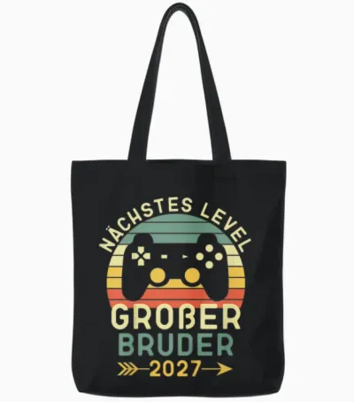 Kinder Nächstes Level Großer Bruder 2027, Großer Bruder 2027 Tote Bags - Black