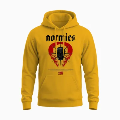 Normies Skull Modern Streetwear Unisex Hoodie - Gold