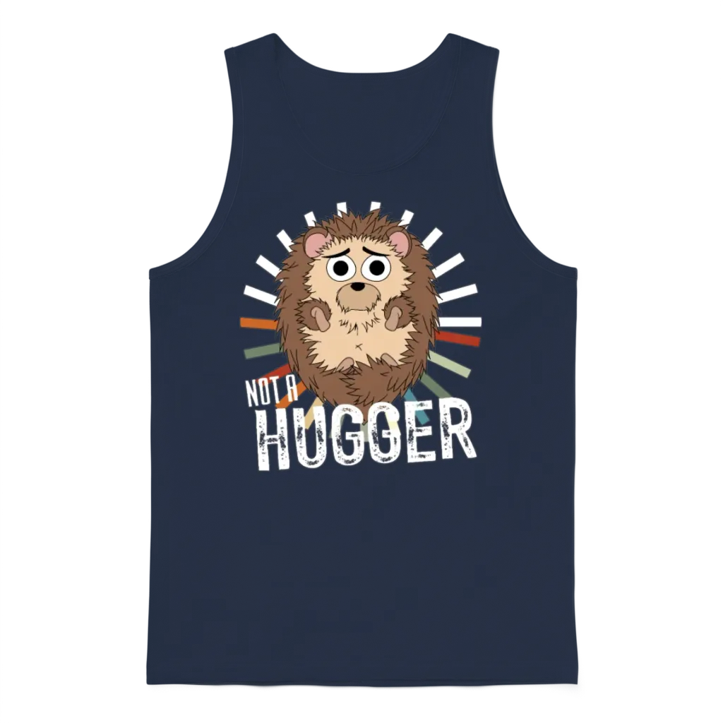 Not a Hugger Unisex Tank Top - Navy