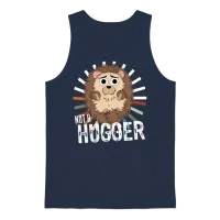 Not a Hugger Unisex Tank Top - Navy – 1