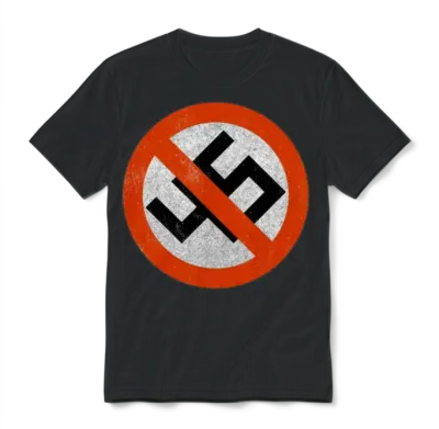 No 45, No Trump Anti Trump Print - Distressed Unisex T-Shirt - Black