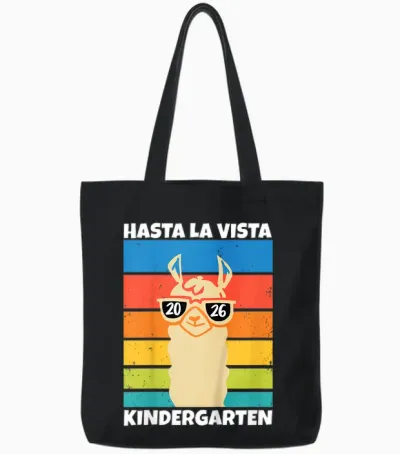 Kinder Kita Abgänger 2026 Hasta La Vista Kindergarten 2026 Kita Ade Tote Bags - Black