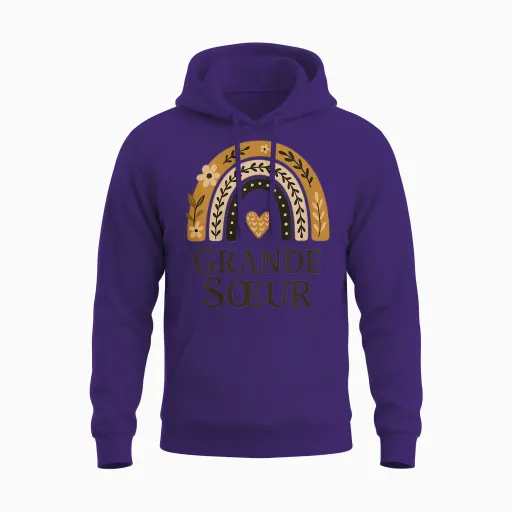 Child Future Big Sister, Girl, I'm Going to Be Big Sister Unisex Hoodie - Purple