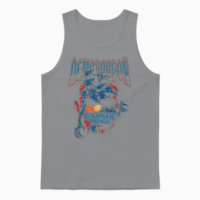 Stranger Things Demogorgon Band T-Shirt, Black Unisex Tank Top - Sport Grey