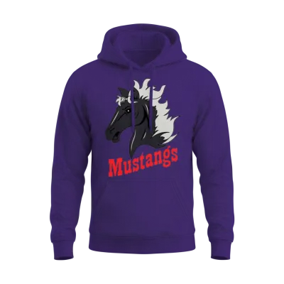 Mustang Horse Unisex Hoodie - Purple
