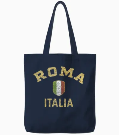 Roma Italia - Rome Italy Tote Bags - Navy