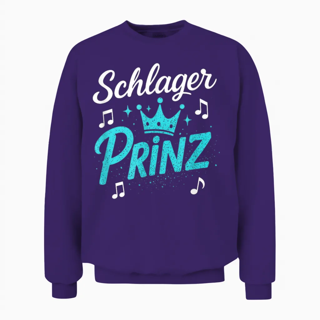 Schlager Prinz - Schlager Schlagerparty Unisex Sweatshirt in Purple