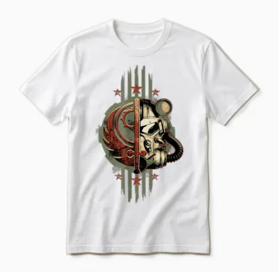 Fallout - Brotherhood of Steel Helmet Unisex T-Shirt - White
