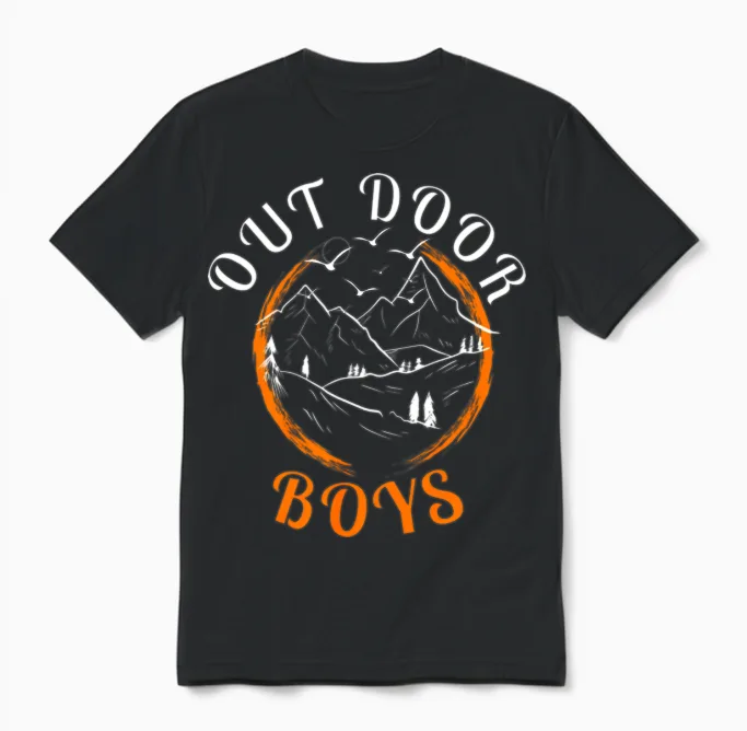 Outdoor Boys Unisex T-Shirt in Black