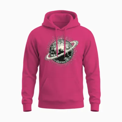 Cool Disco Ball Planet Dance Club Retro Party Unisex Hoodie - Heliconia