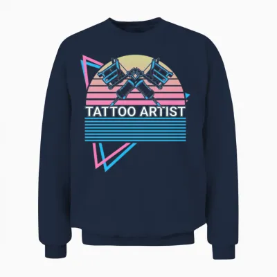 Tattoo Artist Retro Unisex Sweatshirt - Navy
