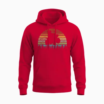 Retro Quad Bike Atv Unisex Hoodie - Red