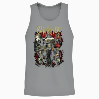 Slipknot Come and Play Dying Metal Band Artwork T-Shirt, Black, S Unisex Tank Top - Sport Grey