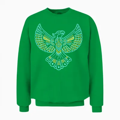Thunderbird Indianer Indianer Stammeskunst Indigene Männer Unisex Sweatshirt - Irish Green