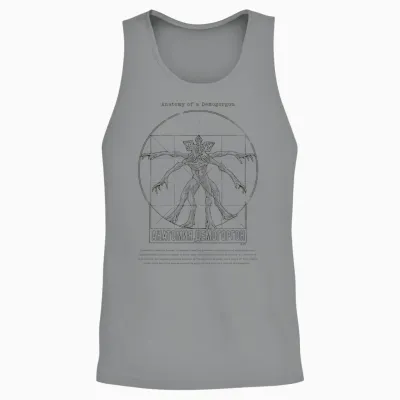 Stranger Things Demogorgon Sketch Anatomy Vintage Unisex Tank Top - Sport Grey