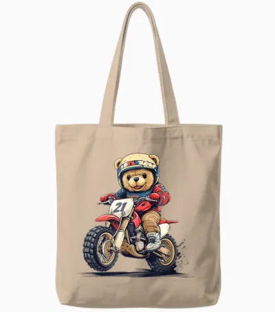 Joli Costume De Motocross Pour Les Amateurs De Moto Tote Bags - Natural