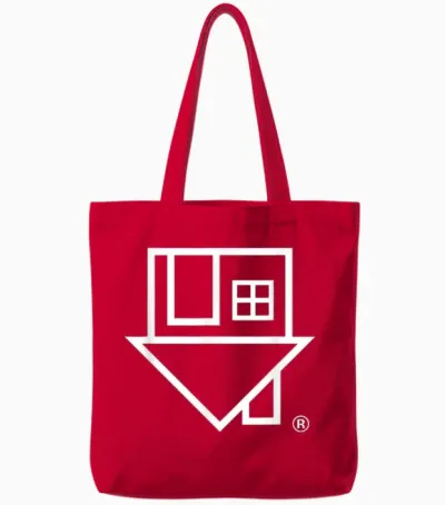 Das Nachbarschaftshaus-Logo Tote Bags - Red