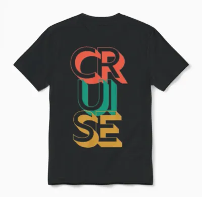 Retro Cruise Unisex T-Shirt - Black