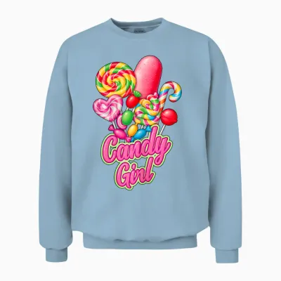 Candy and Girl Candy Lovers Cute X Carnival Costume Unisex Sweatshirt - Light Blue
