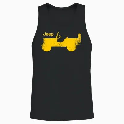 Jeep Willys Profile Unisex Tank Top - Black