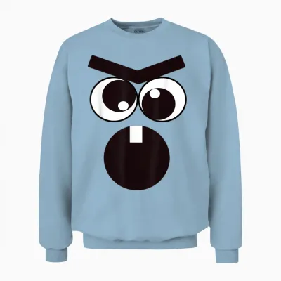 Creepy Carrots Face Halloween Costume Unisex Sweatshirt - Light Blue